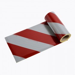 BACS44 - White,Red Reflective stripes Class B